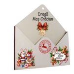 Plic pentru Scrisoare Mos Craciun, Personalizat, Lemn, 23x22 cm, PSSMC004 - imagine 4