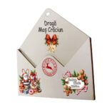 Plic pentru Scrisoare Mos Craciun, Personalizat, Lemn, 23x22 cm, PSSMC004 - imagine 3