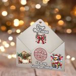 Plic pentru Scrisoare Mos Craciun, Personalizat, Lemn, 23x22 cm, PSSMC005 - imagine 2