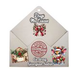 Plic pentru Scrisoare Mos Craciun, Personalizat, Lemn, 23x22 cm, PSSMC005