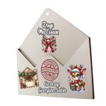 Plic pentru Scrisoare Mos Craciun, Personalizat, Lemn, 23x22 cm, PSSMC005 - imagine 3