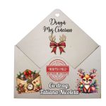 Plic pentru Scrisoare Mos Craciun, Personalizat, Lemn, 23x22 cm, PSSMC007