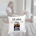 Perna personalizata , Cuplu, 40x40 cm, PVD001 - imagine 2