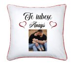 Perna personalizata , Cuplu, 40x40 cm, PVD002