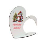 Suport Glob Floral tip Inima, Craciun, Lemn, 20x19cm, SFGCUV004 - imagine 3
