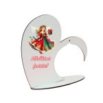 Suport Glob Floral tip Inima, Craciun, Lemn, 20x19cm, SFGCUV005 - imagine 3