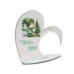Suport Glob Floral tip Inima, Craciun, Lemn, 20x19cm, SFGCUV006 - imagine 3
