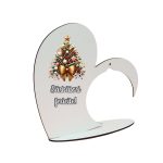 Suport Glob Floral tip Inima, Craciun, Lemn, 20x19cm, SFGCUV010 - imagine 3