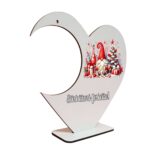 Suport Glob Floral tip Inima, Craciun, Lemn, 20x19cm, SFGCUV011 - imagine 3