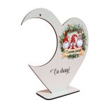 Suport Glob Floral tip Inima, Craciun, Lemn, 20x19cm, SFGCUV017 - imagine 3