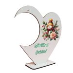 Suport Glob Floral tip Inima, Craciun, Lemn, 20x19cm, SFGCUV018 - imagine 3