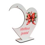 Suport Glob Floral tip Inima, Craciun, Lemn, 20x19cm, SFGCUV020 - imagine 3