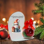 Decoratiune cu licheni si trandafir criogenat rosu, Craciun, Lemn, 20×19 cm, SGCUV001 - imagine 4