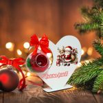 Decoratiune cu licheni si trandafir criogenat rosu, Craciun, Lemn, 20×19 cm, SGCUV015 - imagine 4