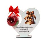 Decoratiune cu licheni si trandafir criogenat rosu, Craciun, Lemn, 20×19 cm, SGCUV019