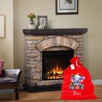 Saculet Personalizat de Craciun Catifelat, Rosu, Mos Craciun, 60 cm, SMCR004 - imagine 2