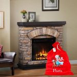 Saculet Personalizat de Craciun Catifelat, Rosu, Mos Craciun, 60 cm, SMCR006 - imagine 2