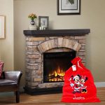 Saculet Personalizat de Craciun Catifelat, Rosu, Mos Craciun, 60 cm, SMCR029 - imagine 2