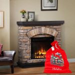 Saculet Personalizat de Craciun Catifelat, Rosu, Mos Craciun, 60 cm, SMCR030 - imagine 2