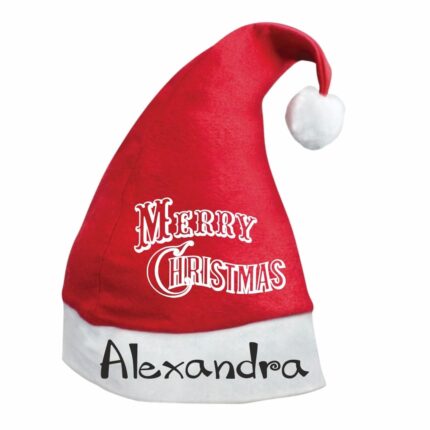 caciula mos craciun personalizat merry christmas