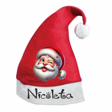 caciula mos craciun personalizata vesel