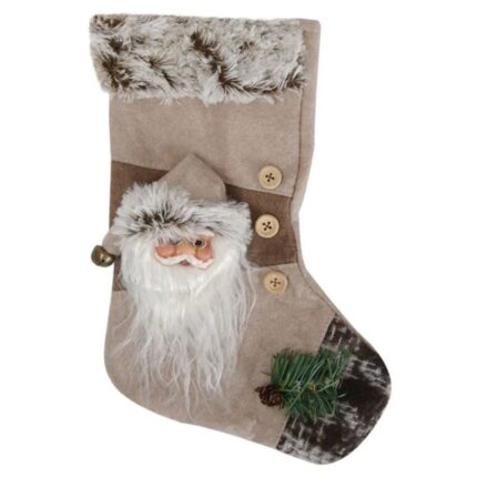 ciorap craciun mos craciun bej