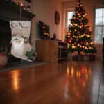 ciorap craciun mos craciun bej