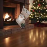 ciorap craciun mos craciun bej