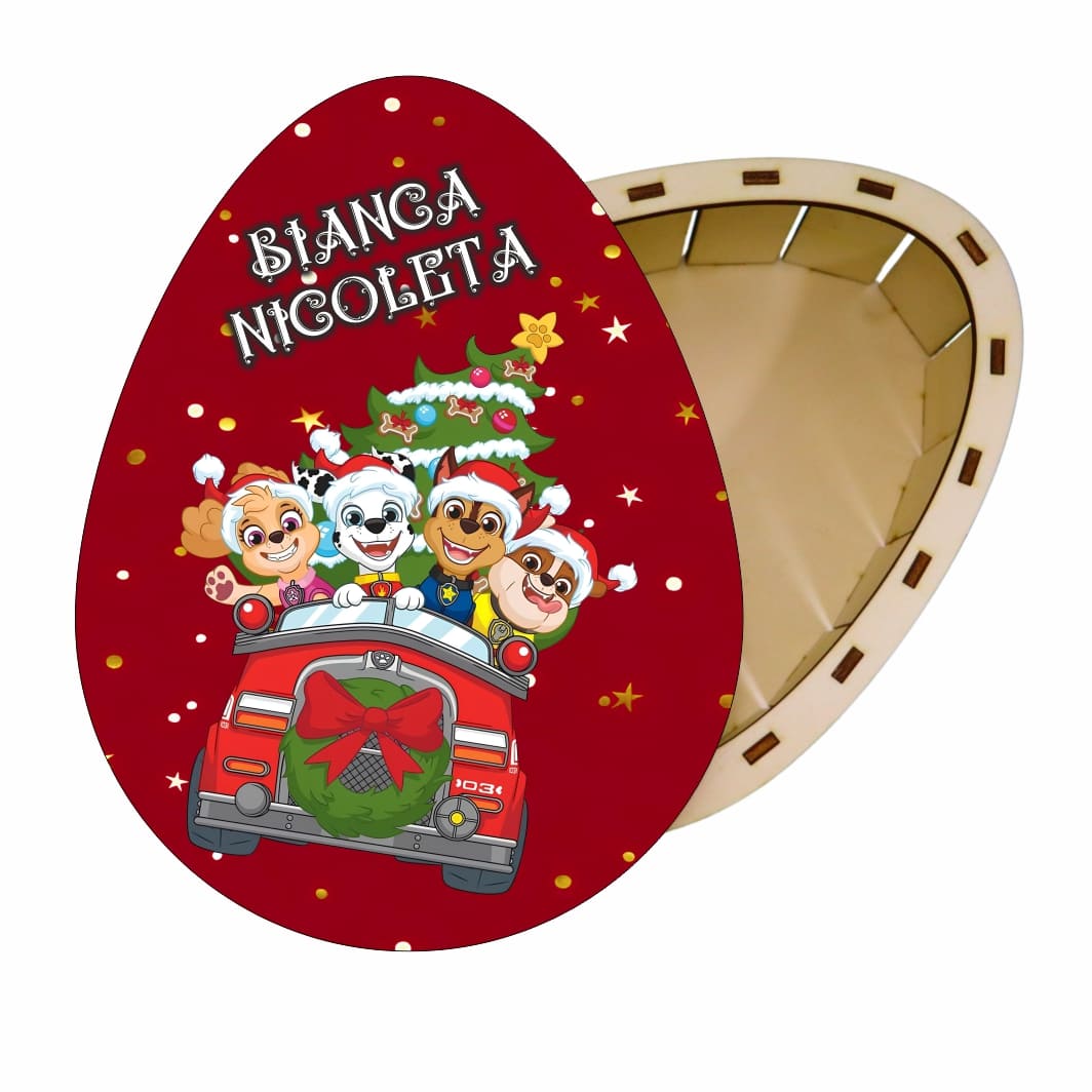 cutie dulciuri craciun ou kinder catelusi