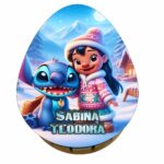 cutie dulciuri craciun ou stitch fetita
