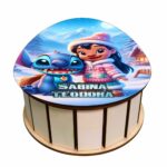 cutie dulciuri craciun ou stitch fetita