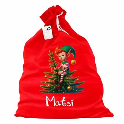 sac mos craciun personalizat elf baiat