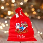 sac mos craciun personalizat mario sanie