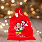 sac mos craciun personalizat mickey minnie