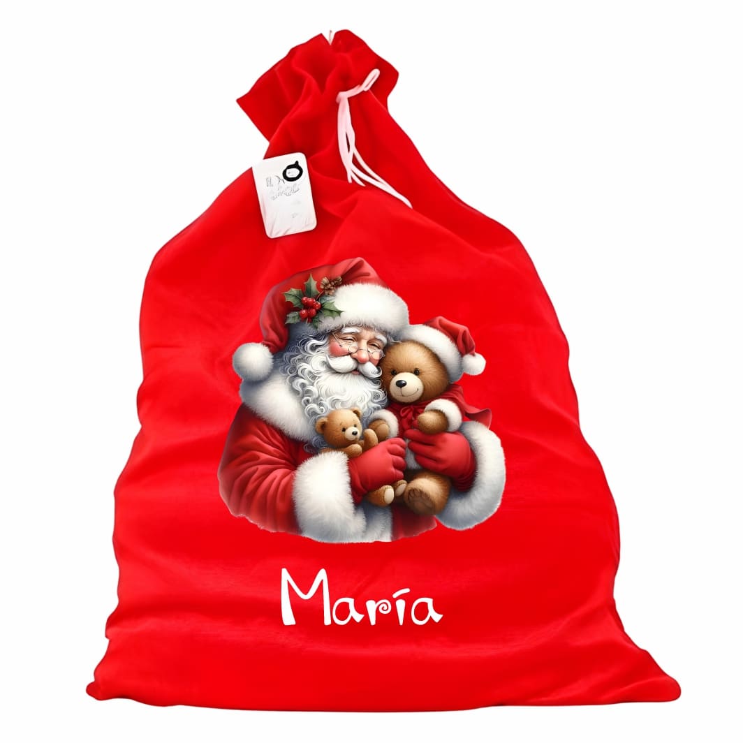 sac mos craciun personalizat mos ursuleti