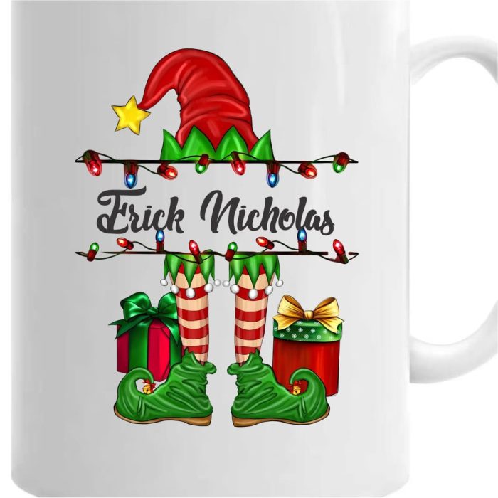 Cana de Craciun, Alba, Personalizata, Elf, 350 ml, CNCUV003 - imagine 3