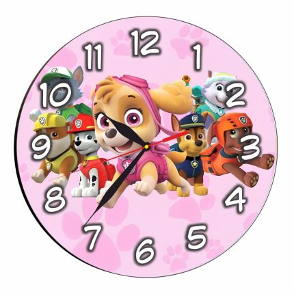 Ceas Disney, Patrula Catelusilor Lemn, 40 cm, CSDUV109