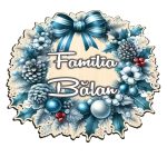 Coronita usa, Craciun, Personalizata, Multicolor, 35x34,5 cm, CUUV009 - imagine 3