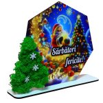 Decoratiune cu licheni, Sarbatori, Craciun, Lemn, 22x16cm, DCCRUV020 - imagine 3