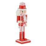 Decoratiune de Craciun, Soldat, Lemn, Costum, Candy, 25cm, DCJ359 - imagine 2