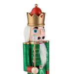 Decoratiune de Craciun, Rege, Lemn, Verde, LED, 50cm, DCJ361 - imagine 5
