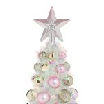 Decoratiune de Craciun, Brad, Globuri, Aurii, Roz, 30cm, DCJ368 - imagine 2