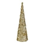 Decoratiune de Craciun, Con, Paiete Bej, 10x30cm, DCJ379