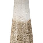 Decoratiune de Craciun, Con, Alb, Glitter, Bej, LED, 15x60cm, DCJ383 - imagine 4