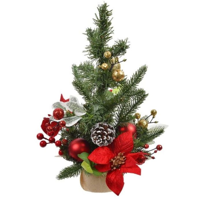 Decoratiune de Craciun, Brad Artificial, Craciunite, Pomusoare, 40cm, DCJ385 - imagine 1