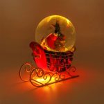 Decoratiune de Craciun, Glob, Sanie, Mos Craciun, LED, 15cm, DCJ419 - imagine 3