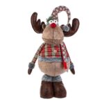 Decoratiune de Craciun, Figurina, Ren, Maro, Picioare Extensibile, Sacou, Carouri, 108-150cm, DCJ437 - imagine 2