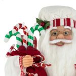 Decoratiune de Craciun, Figurina, Mos Craciun, Cofetar, 45cm, DCJ438 - imagine 4