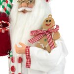 Decoratiune de Craciun, Figurina, Mos Craciun, Cofetar, 45cm, DCJ438 - imagine 5