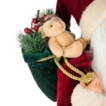 Decoratiune de Craciun, Figurina, Mos Craciun, Sac, Verde, 60cm, DCJ444 - imagine 4